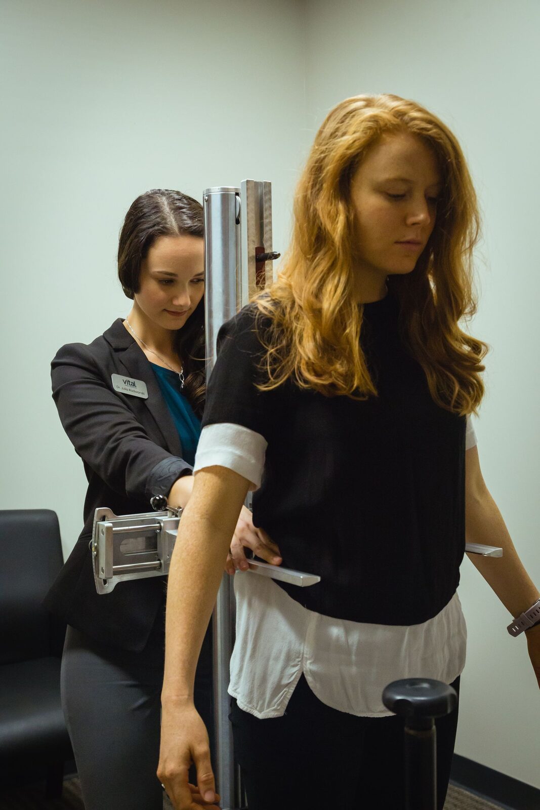 Dr. Radwanski consulting with a patient